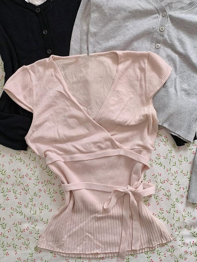 coquette v-neck shirt