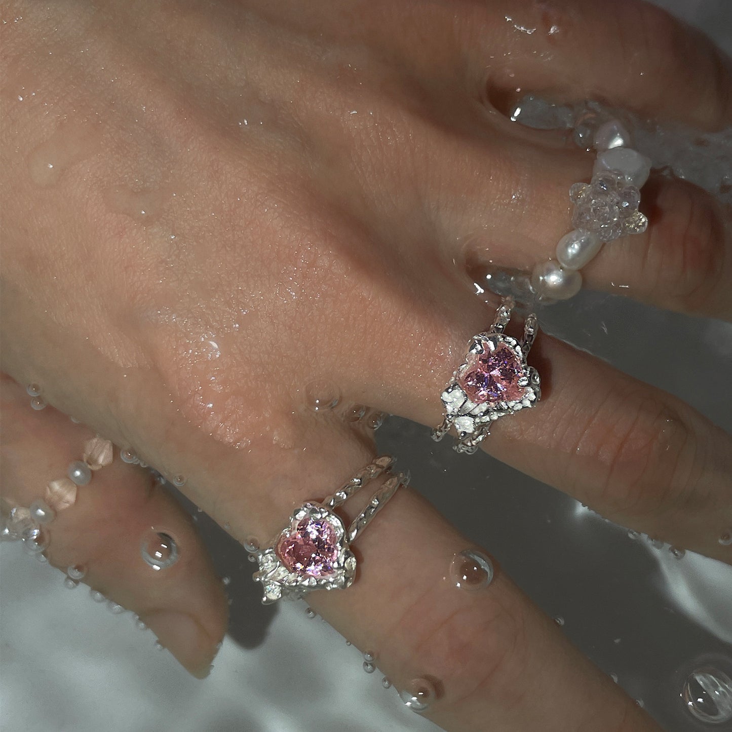 princesse kawaii pink ring