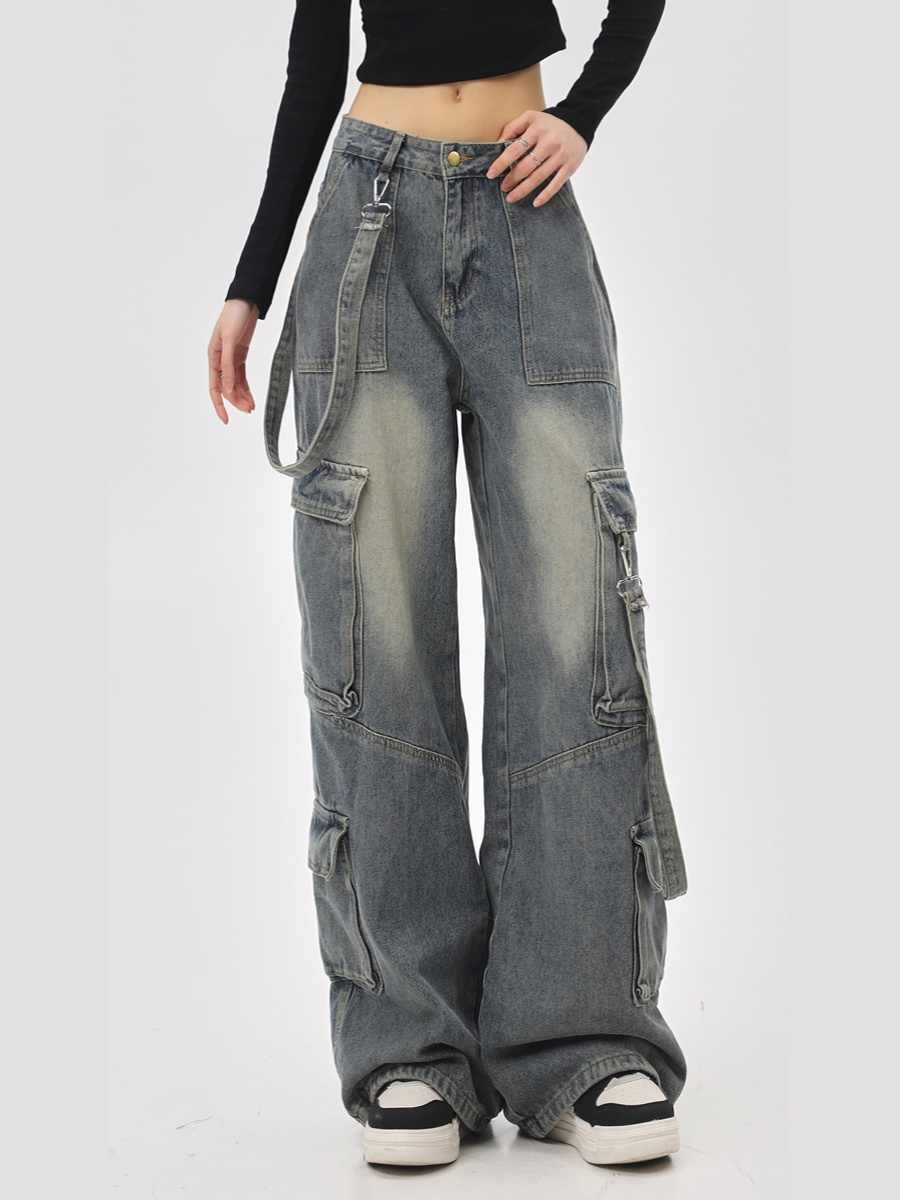 Y2K Street Workwear Straight Leg Jeans