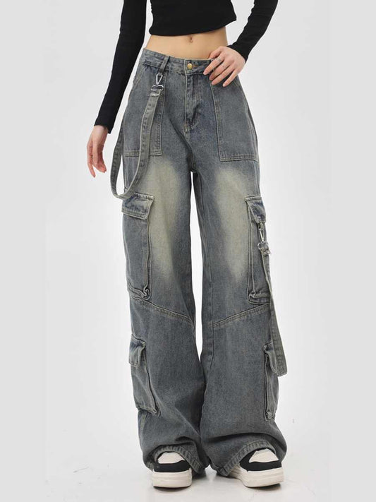 Y2K Street Workwear Straight Leg Jeans