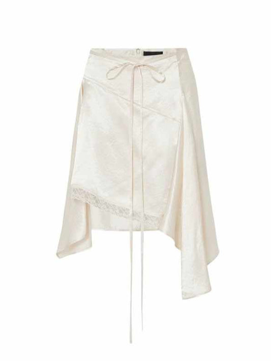 Acetate Lace Irregular Skirt
