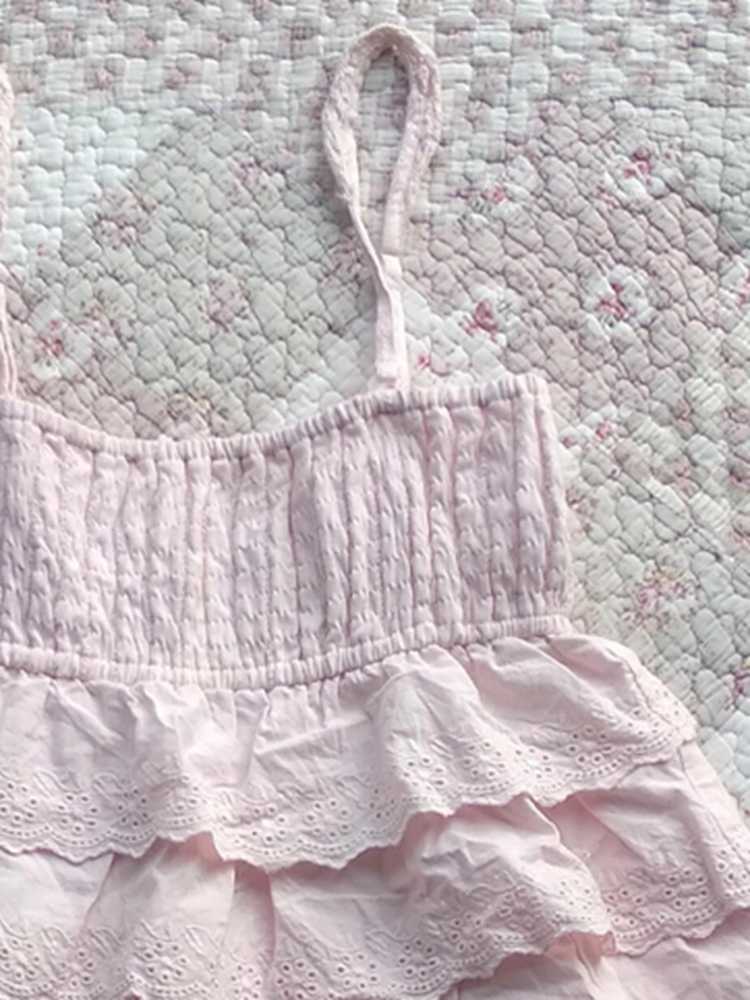 Ruffled Pink Tank Top