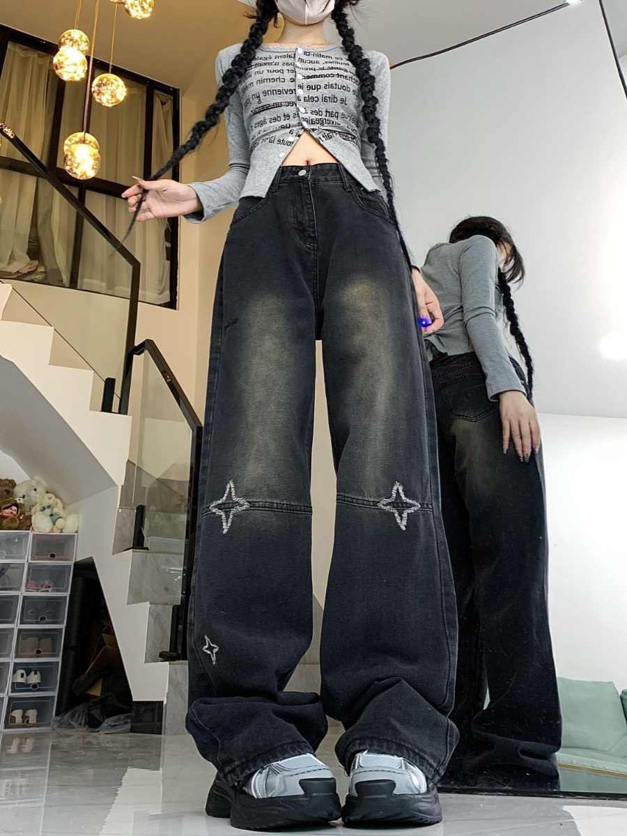 Y2K Retro Star Baggy Jeans