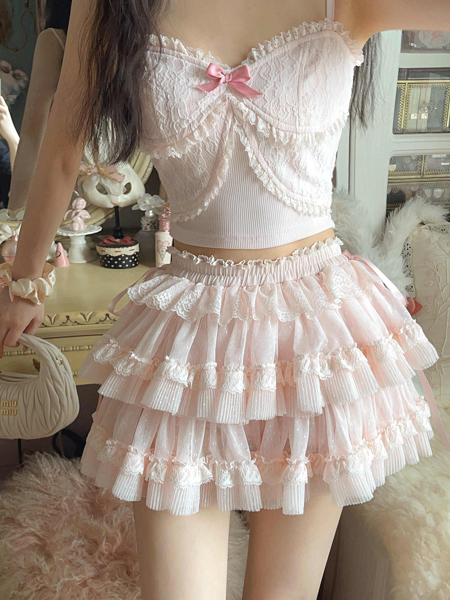 Soufflé Lace Cake Skirt