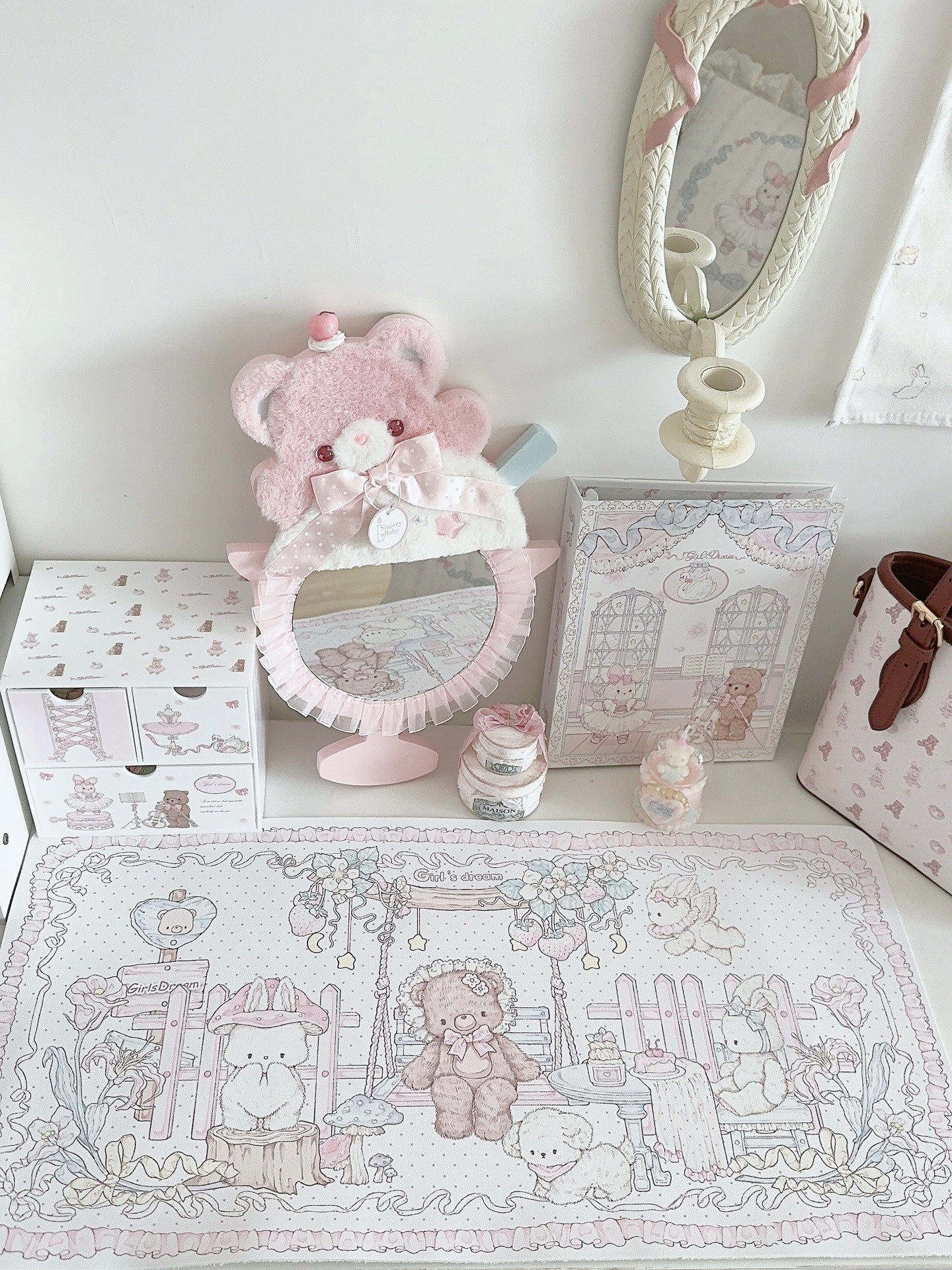 Girl's Dream Strawberry Tea Party Table Mat