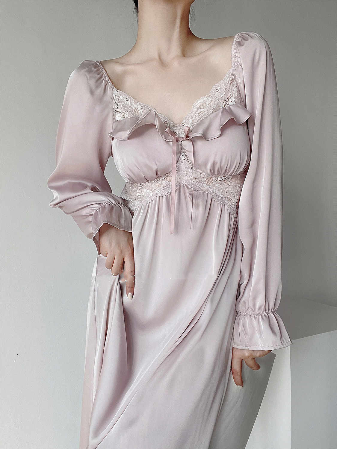 French Silk Lace Nightgown