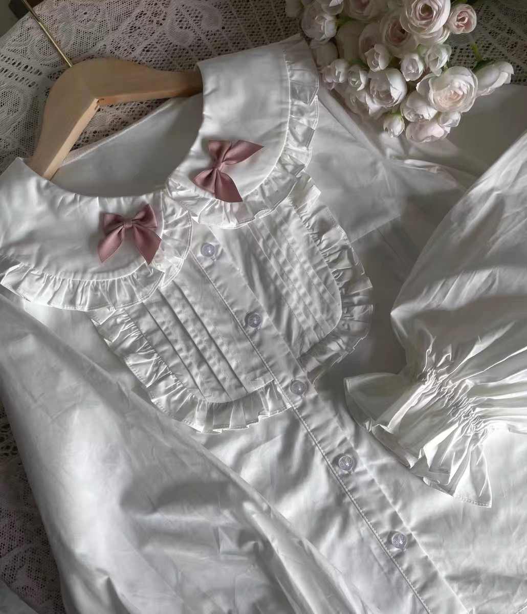 Lolita Doll Collar Puff Sleeve Shirt