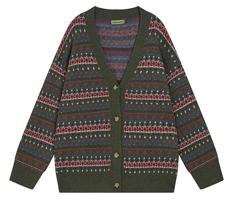 Maillard Retro Jacquard Fair Isle Cardigan