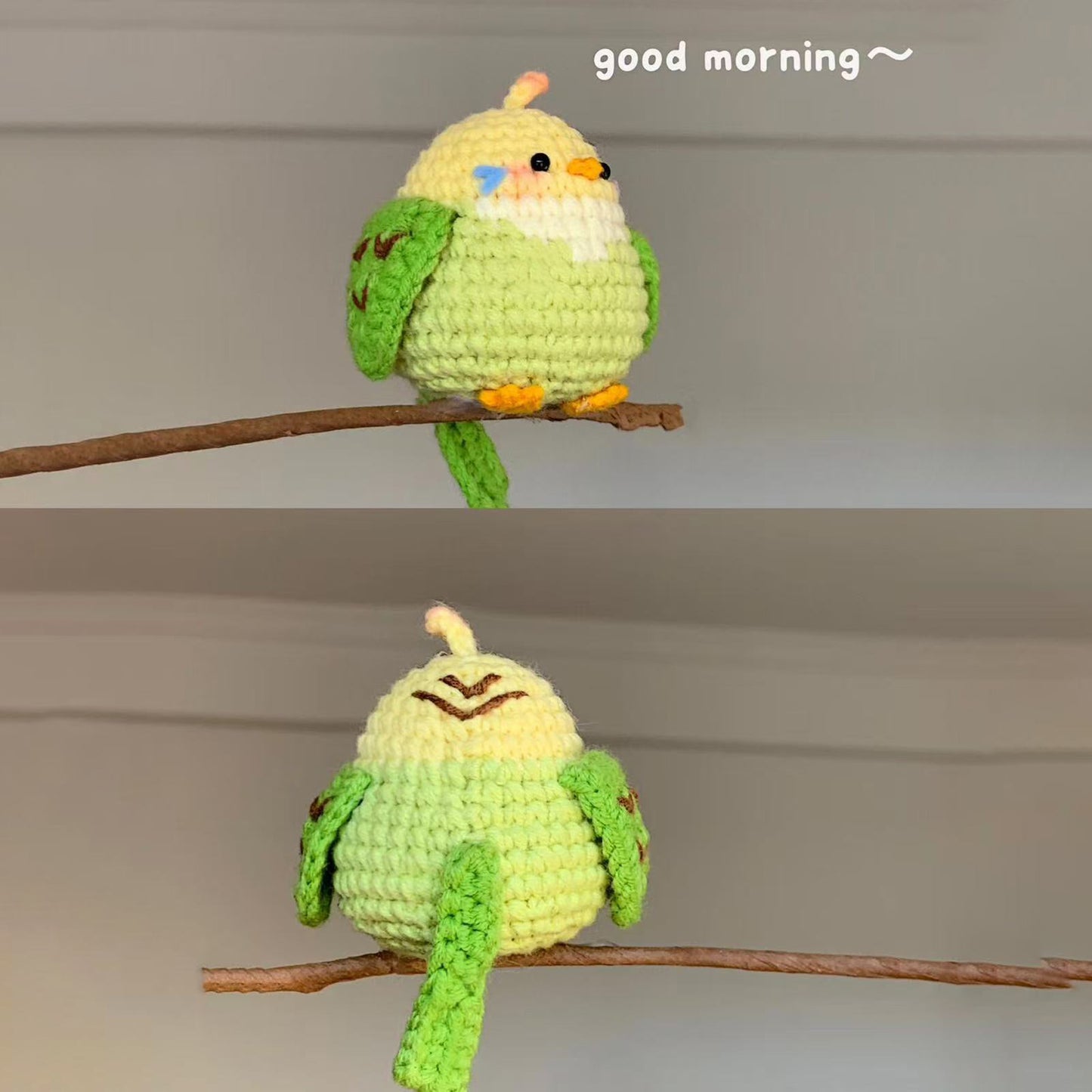 DIY wool fat parrot cute keychain bag pendant