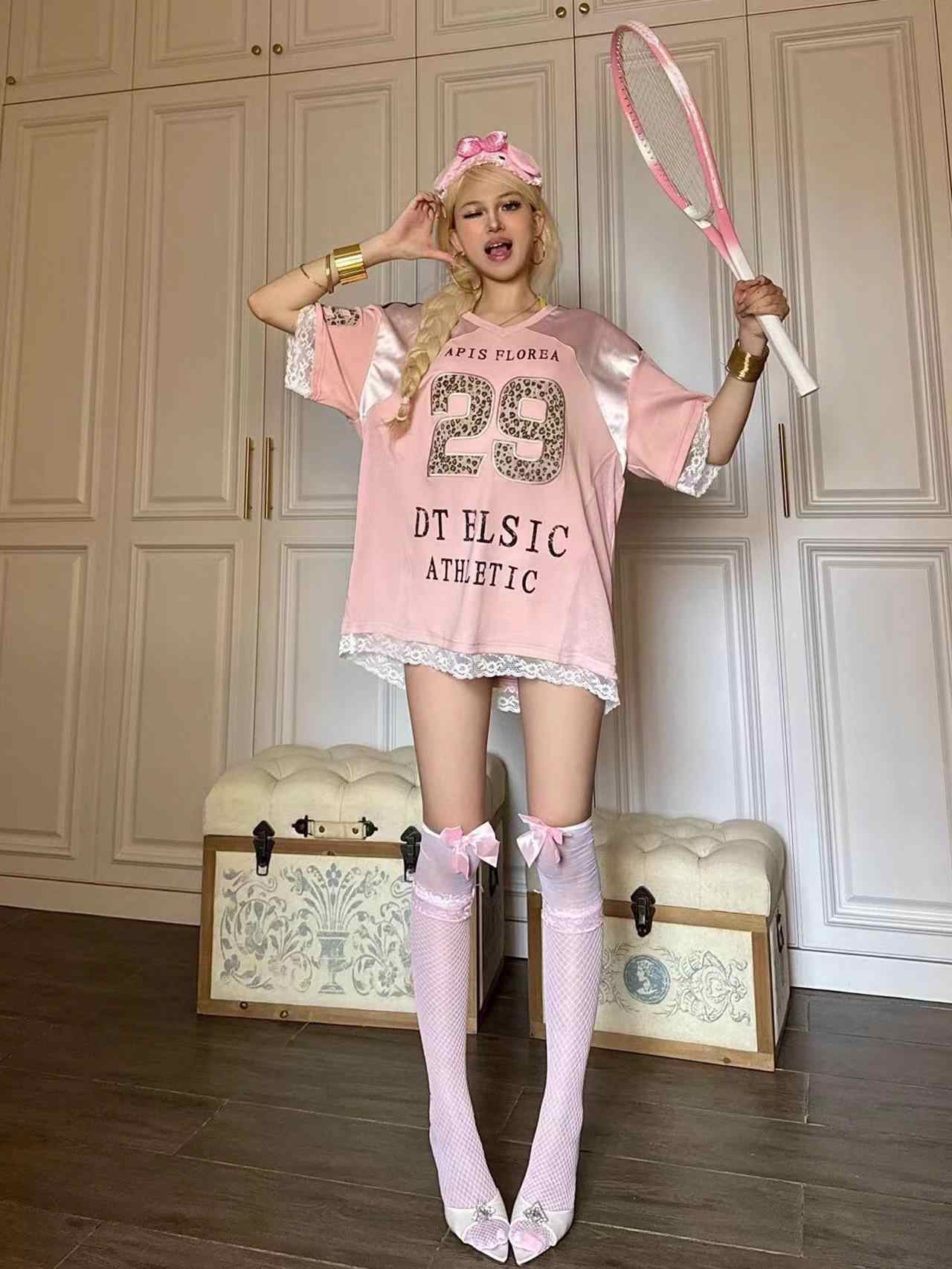 Retro V-neck Jersey Tee