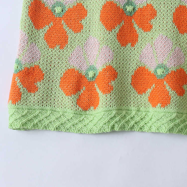Plant Aesthetic Knit Skirt