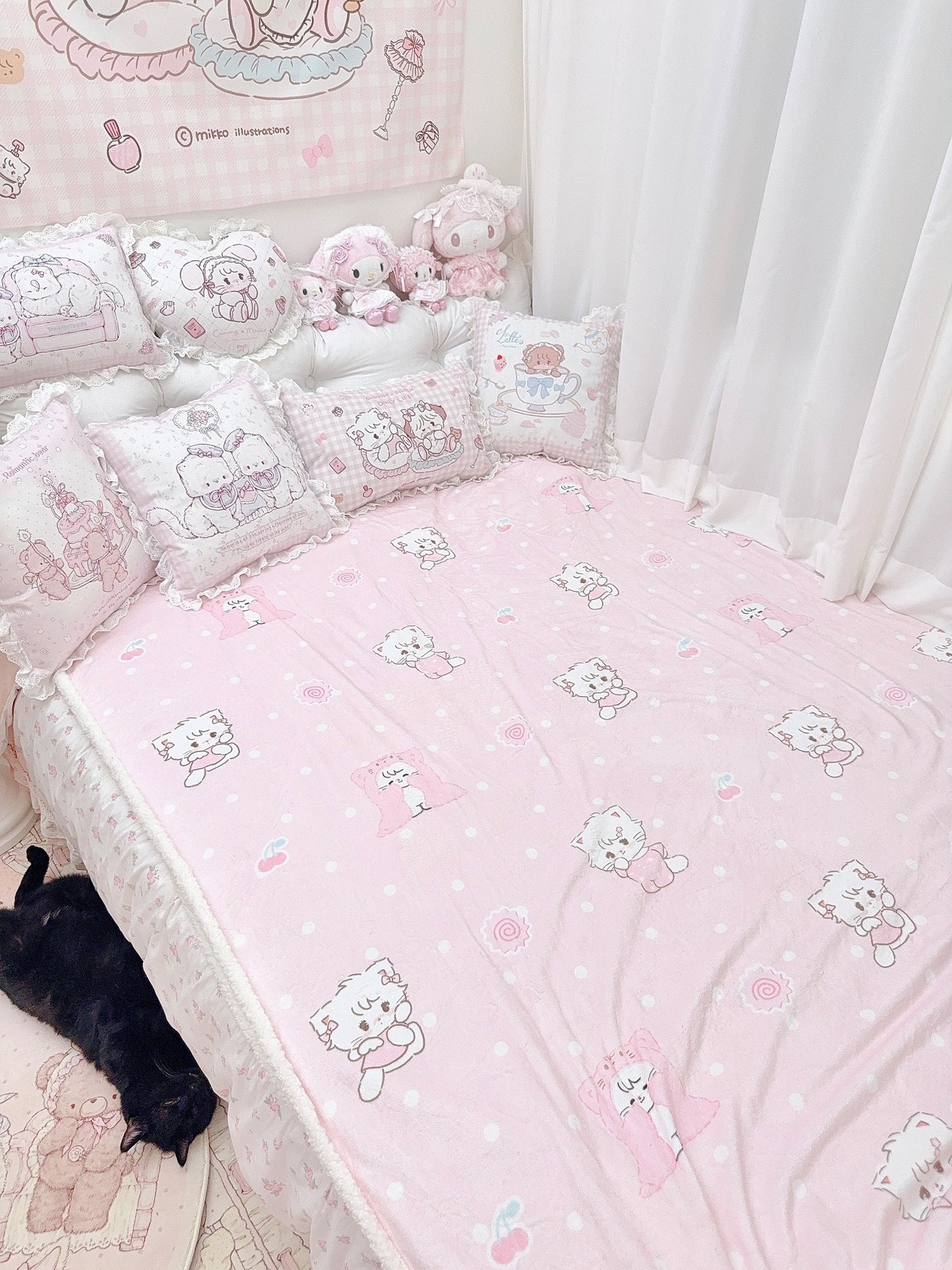 kawaii pink blanket