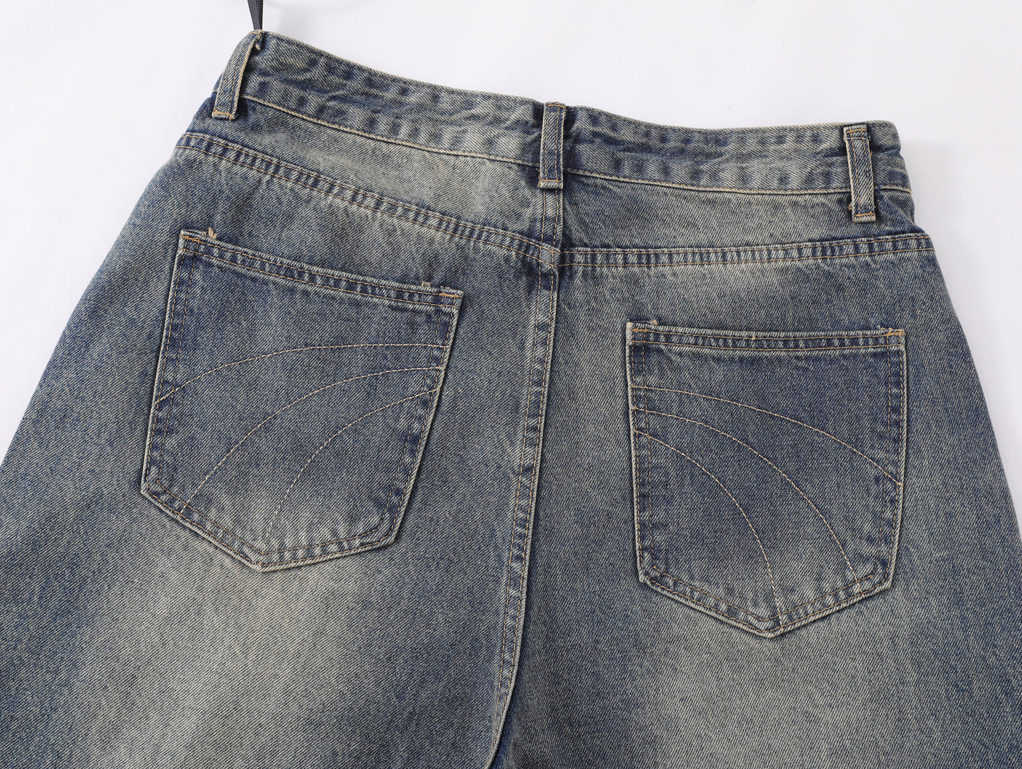 Vintage embroidered firework patchwork jeans