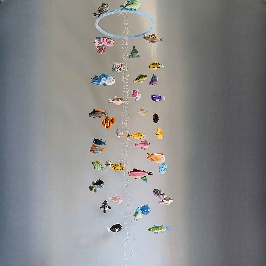diy Twist stick wind chime fish pendant