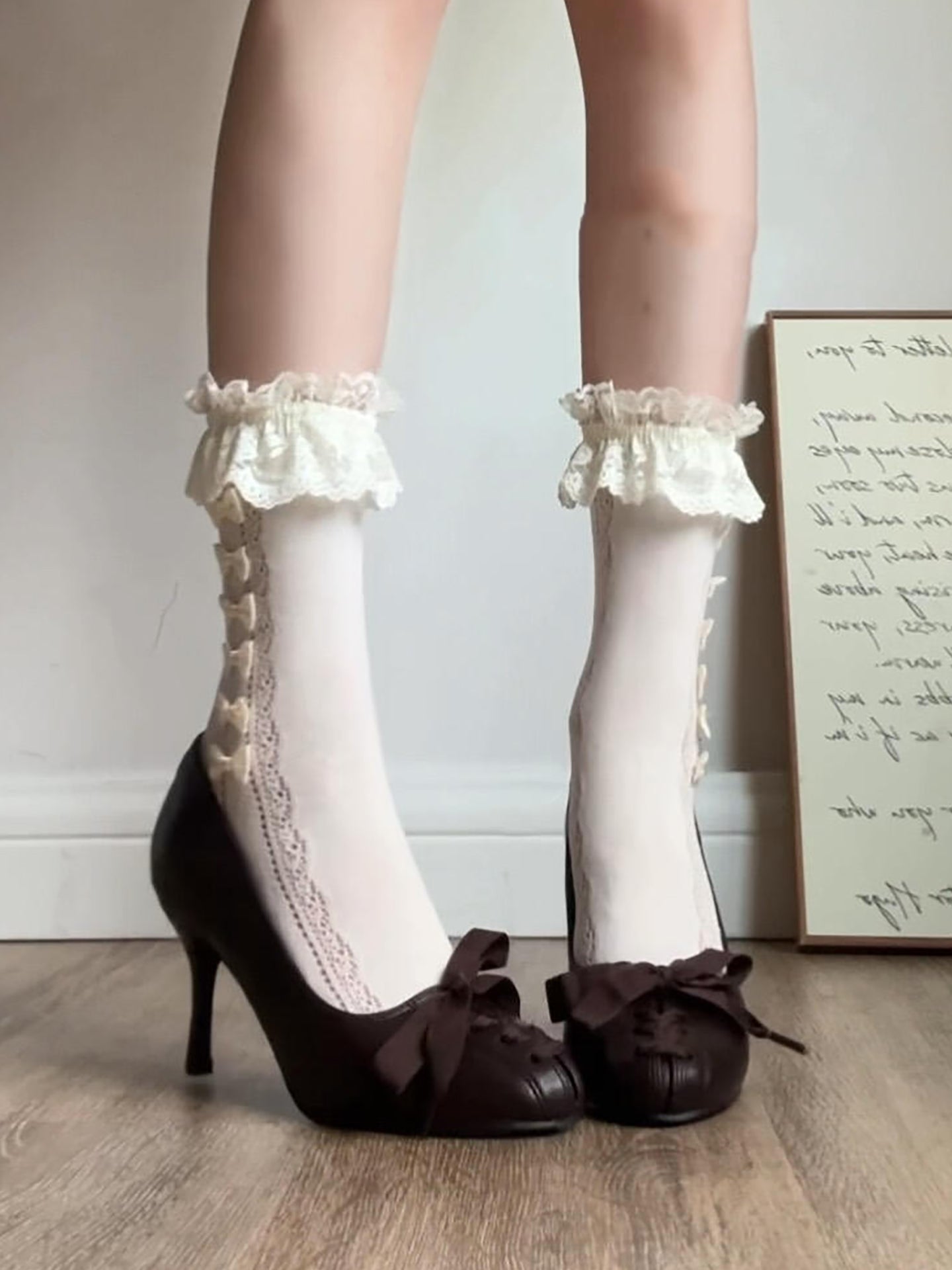 retro round toe stiletto strap high heels
