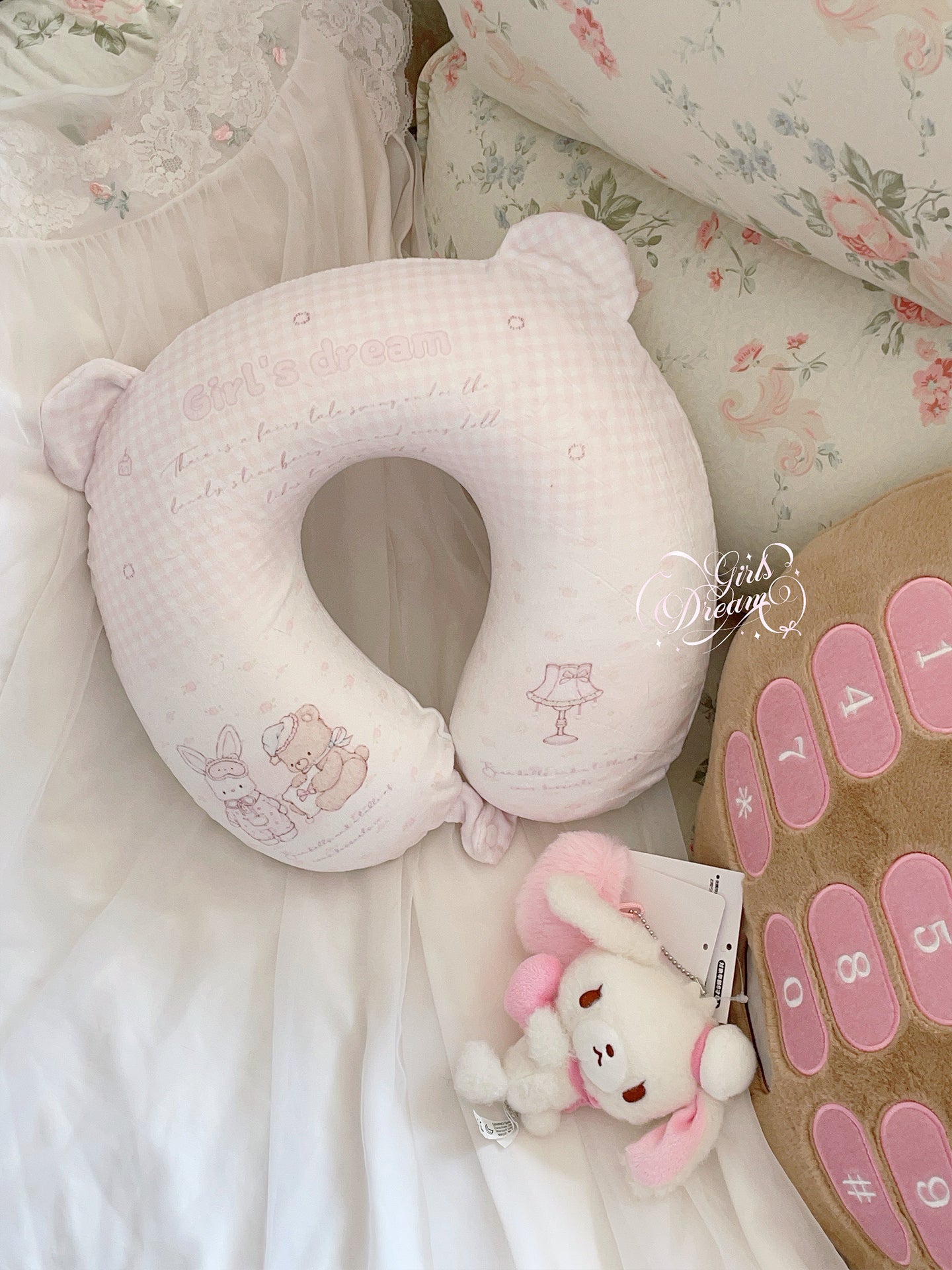 Girl's Dream Pink U-shaped Pillow