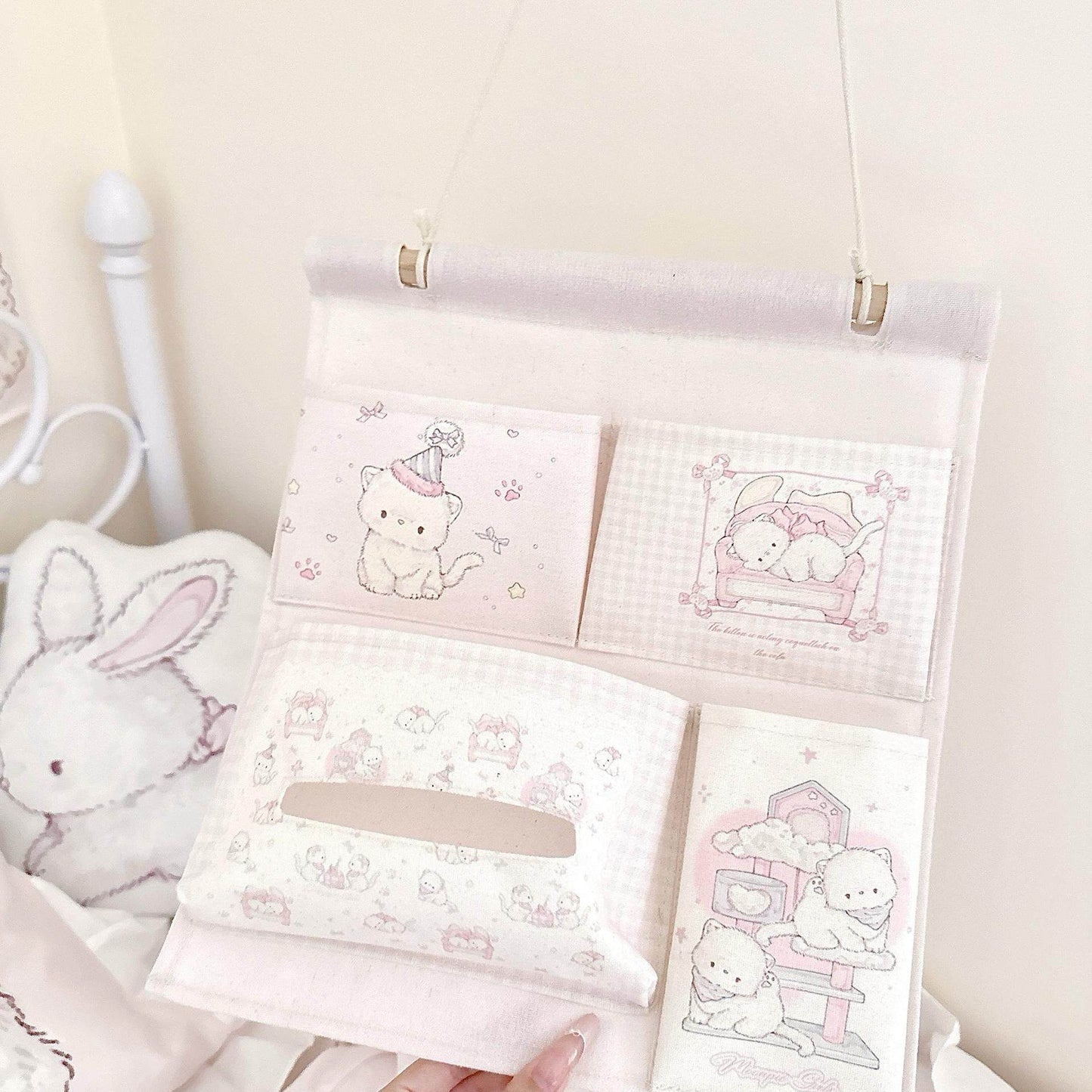 kawaii wall-mounted storage bag