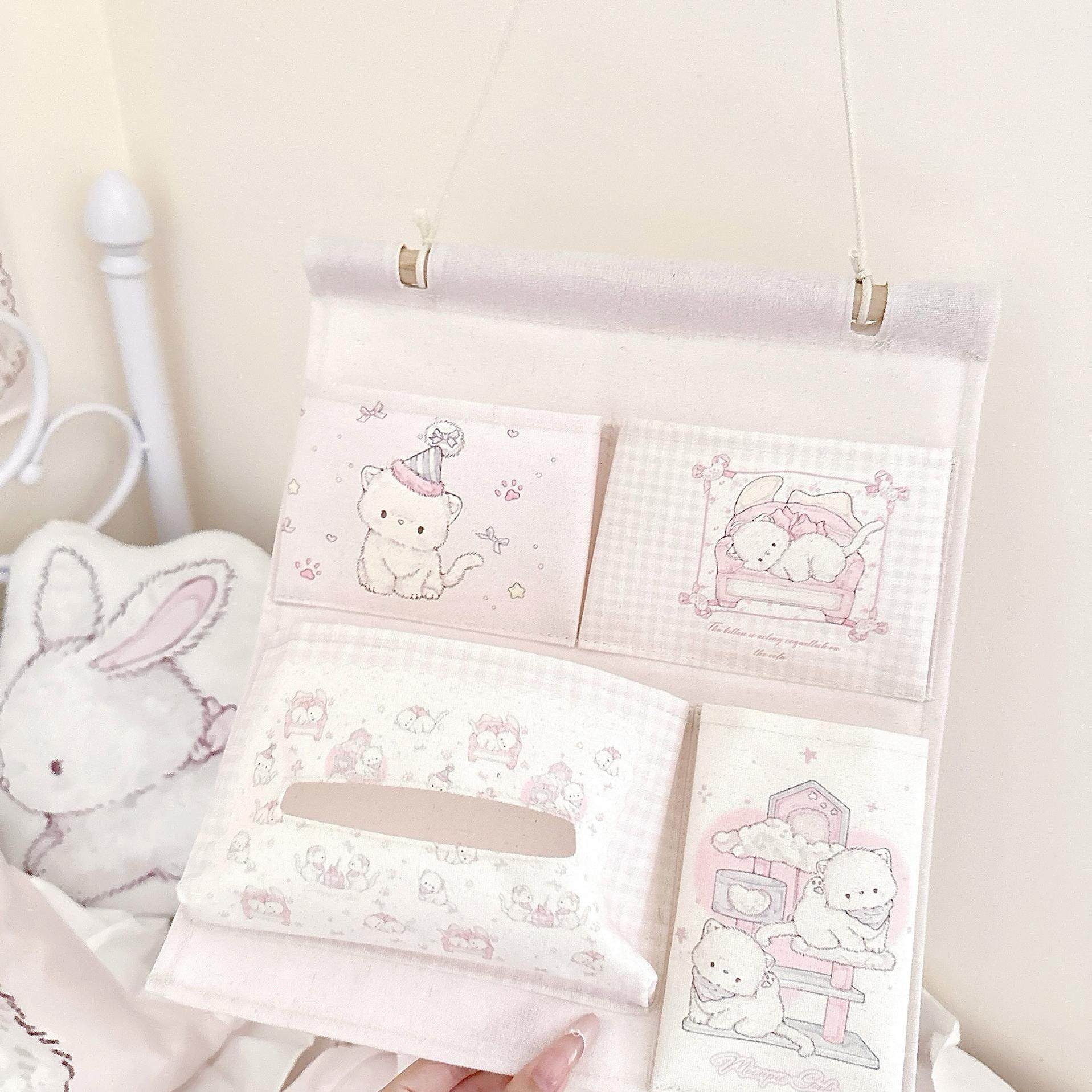 kawaii wall-mounted storage bag