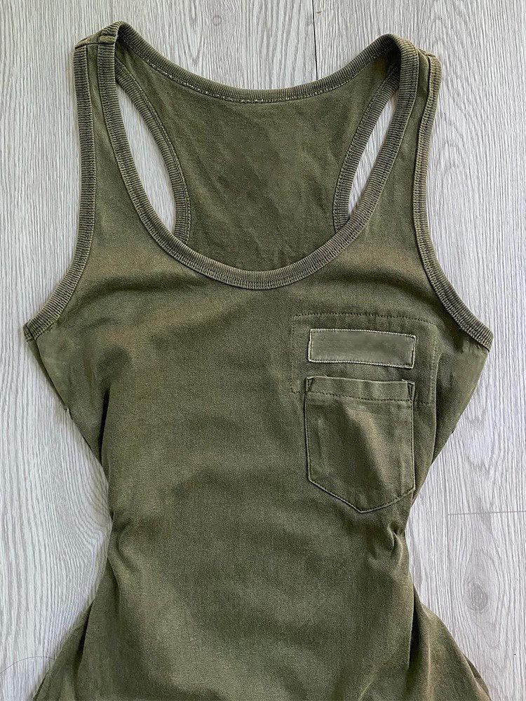 retro green pleated dress