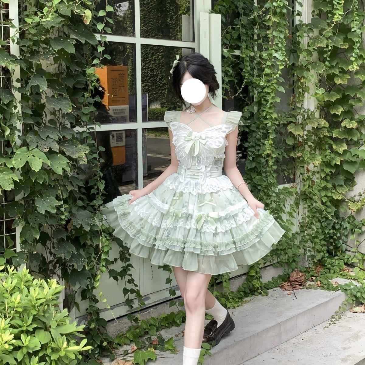 Green Butterfly Fairy Lolita Dress