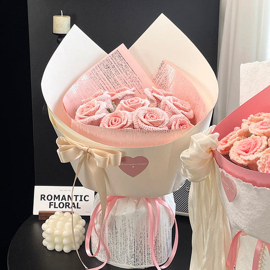 rose handwoven bouquet