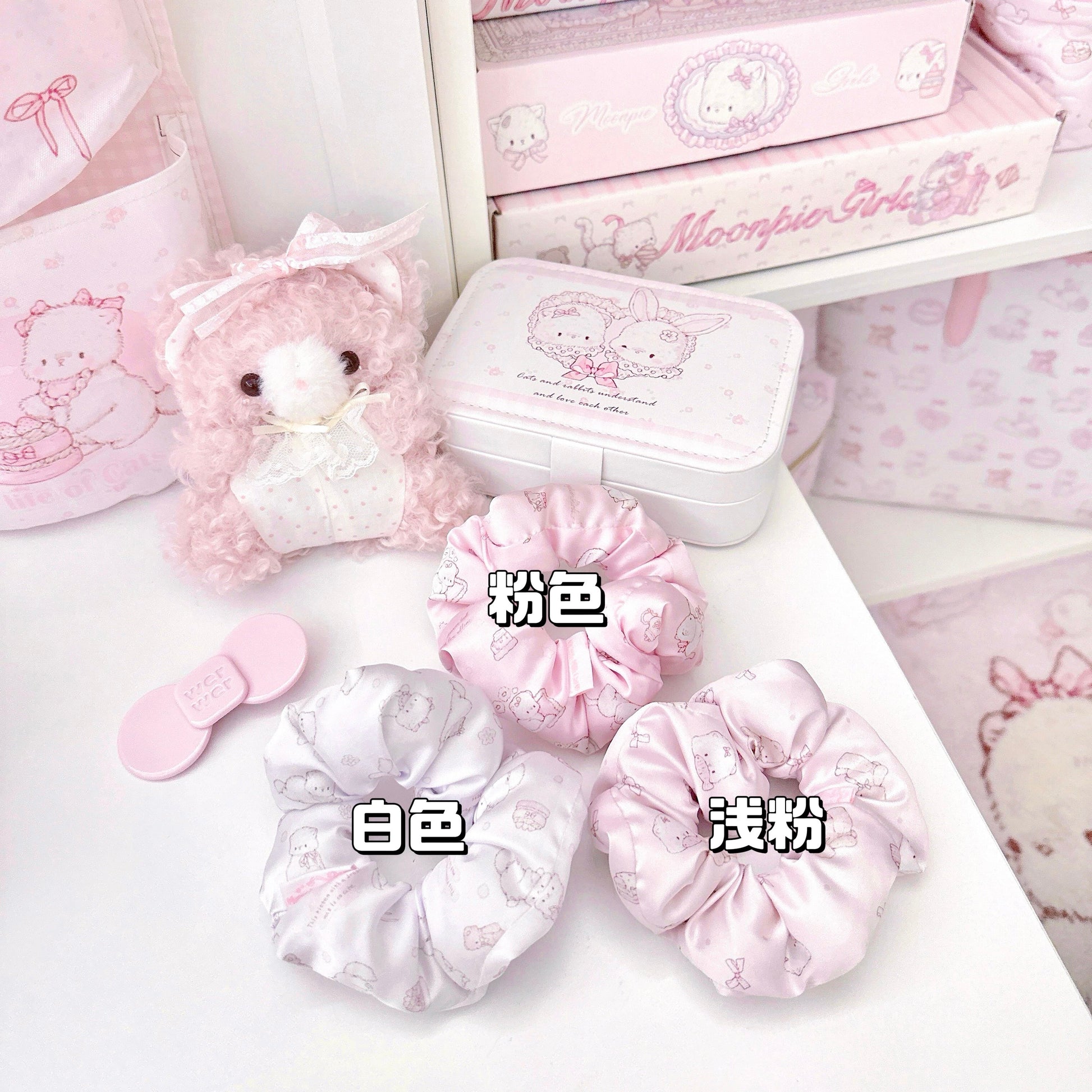 kawaii pillow hair ties