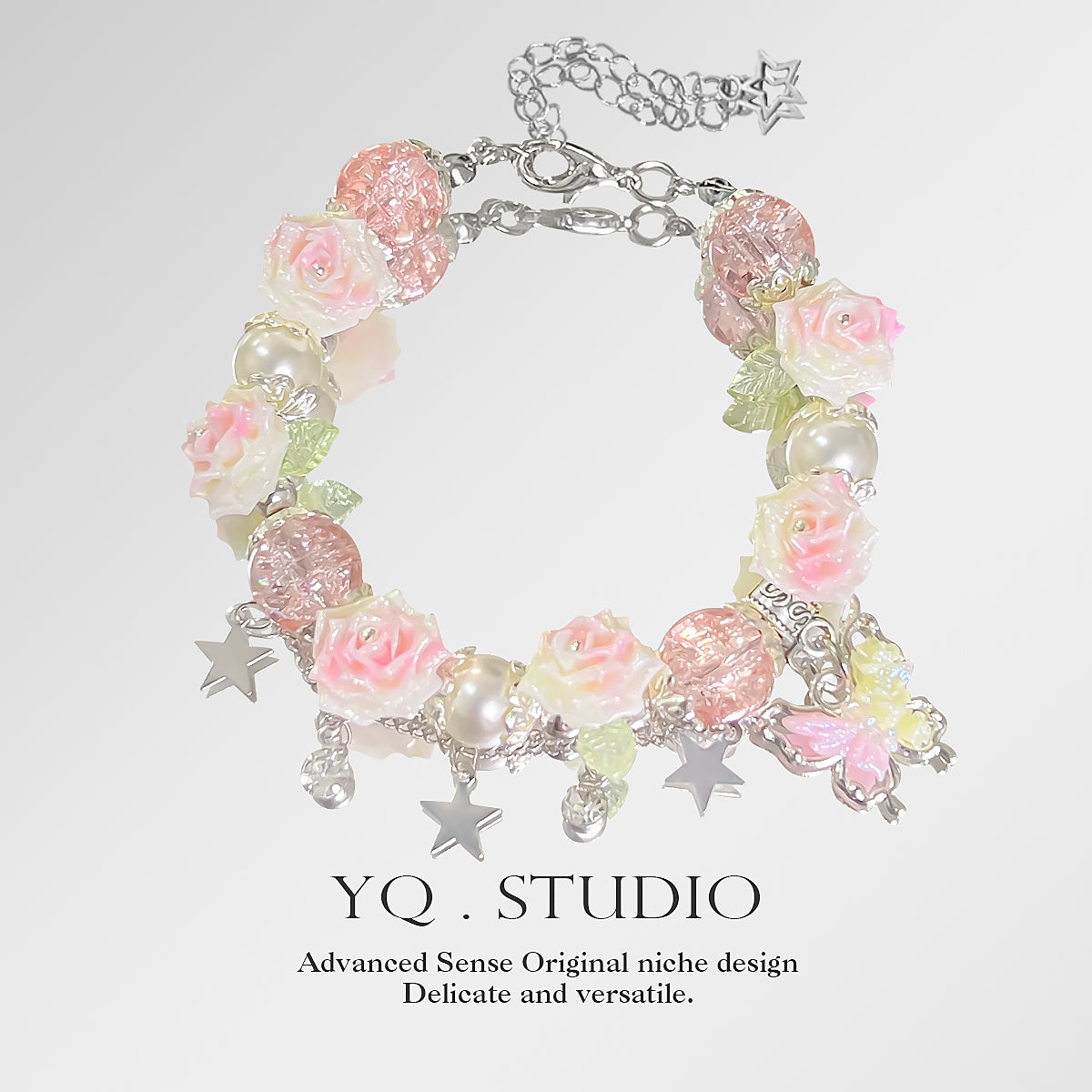 rose butterfly kawaii bracelet