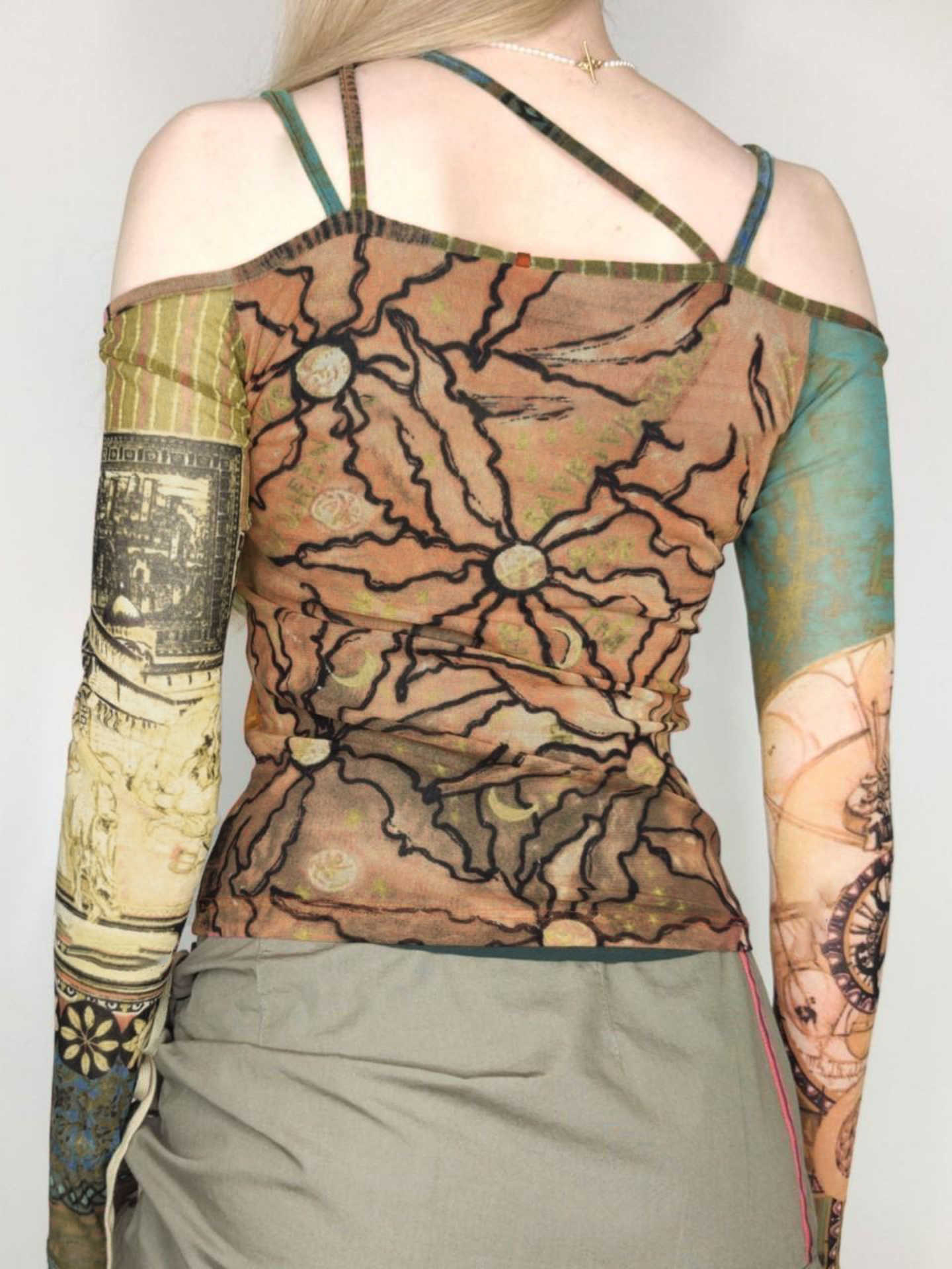 Fairy Grunge Mesh Long-sleeved Top