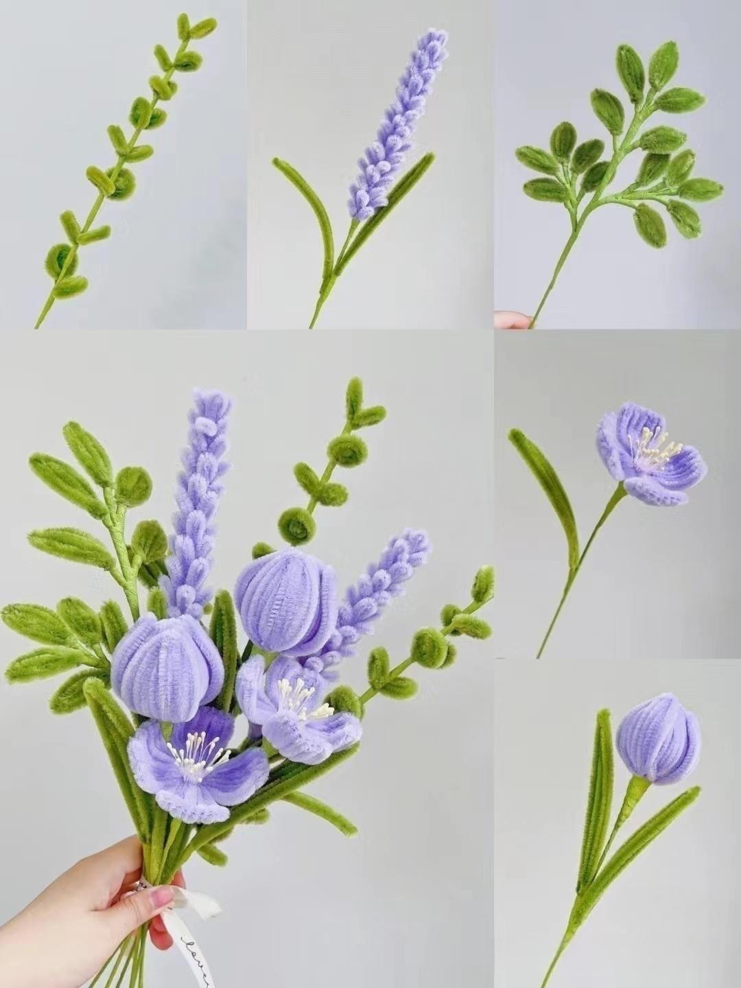 handmade twist stick flowers bouquet