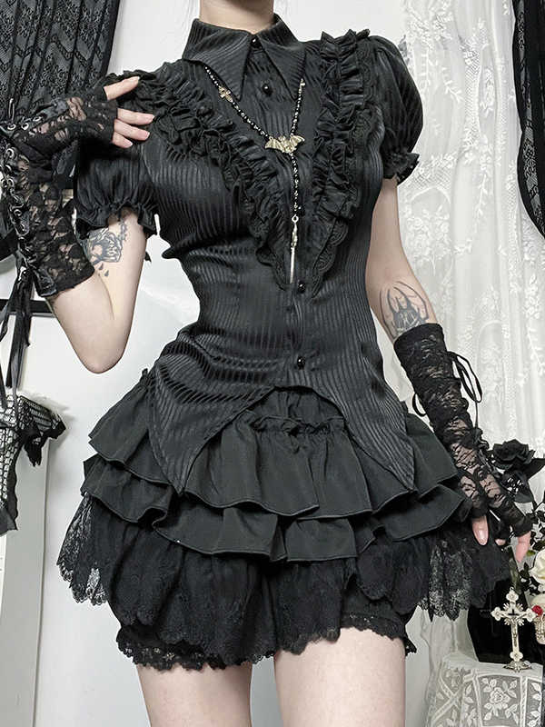 Gothic Puffy Sleeves Shirt