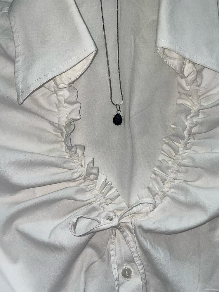 Vintage White V-Neck Shirt