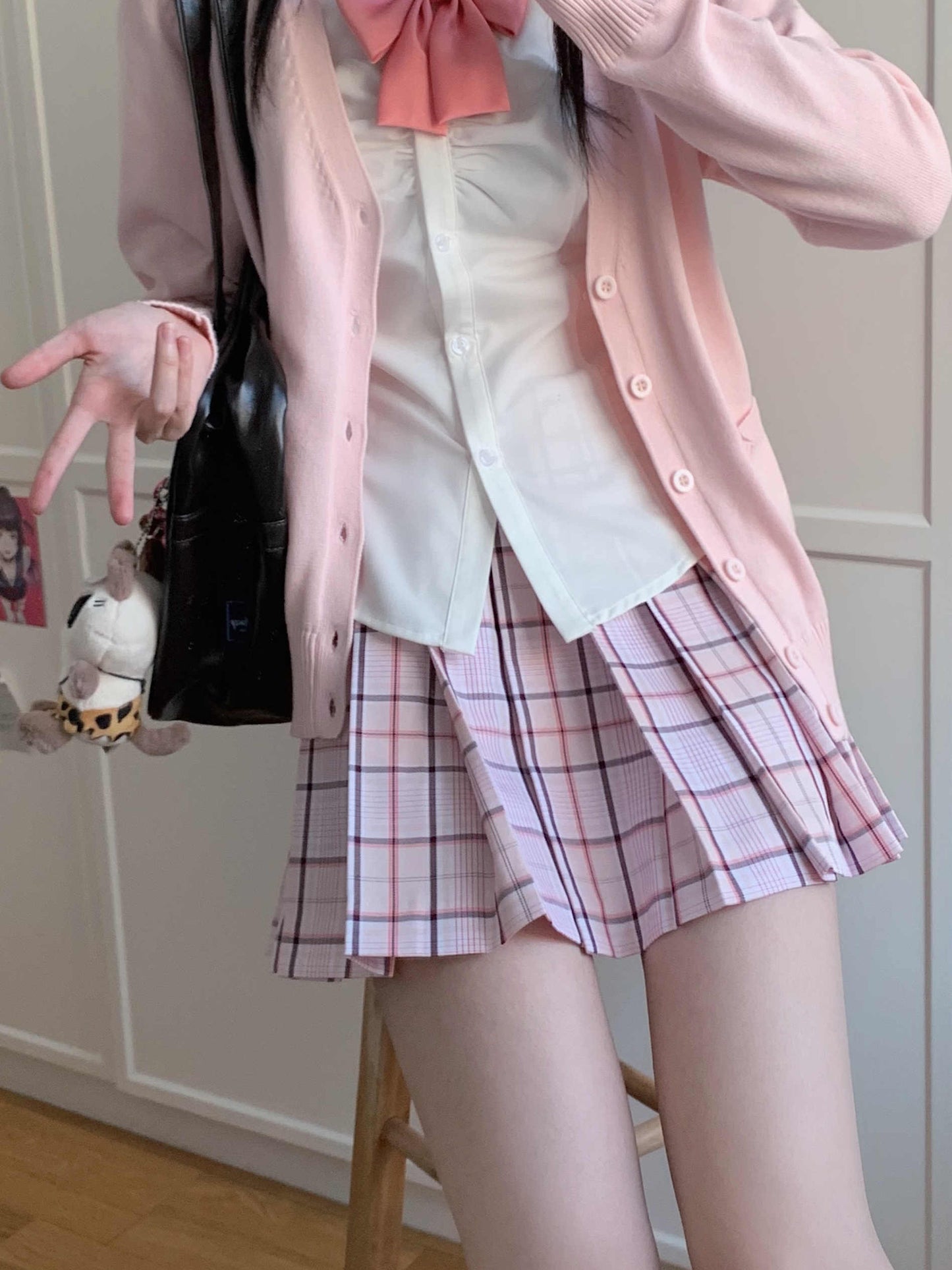 JK A-line Plaid Skirt