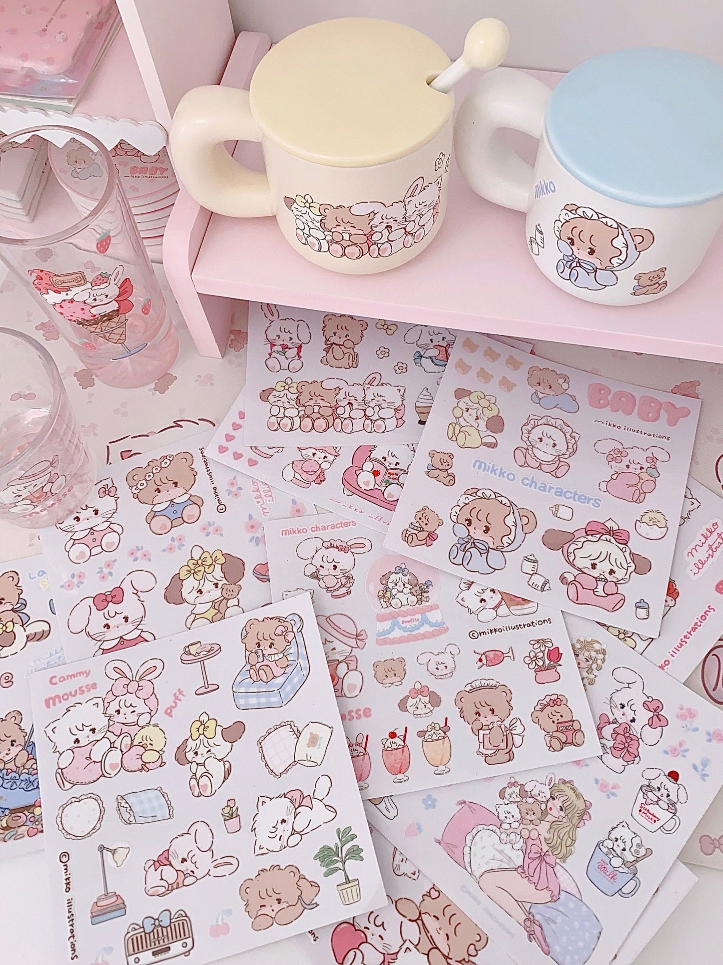 cute waterproof crystal stickers