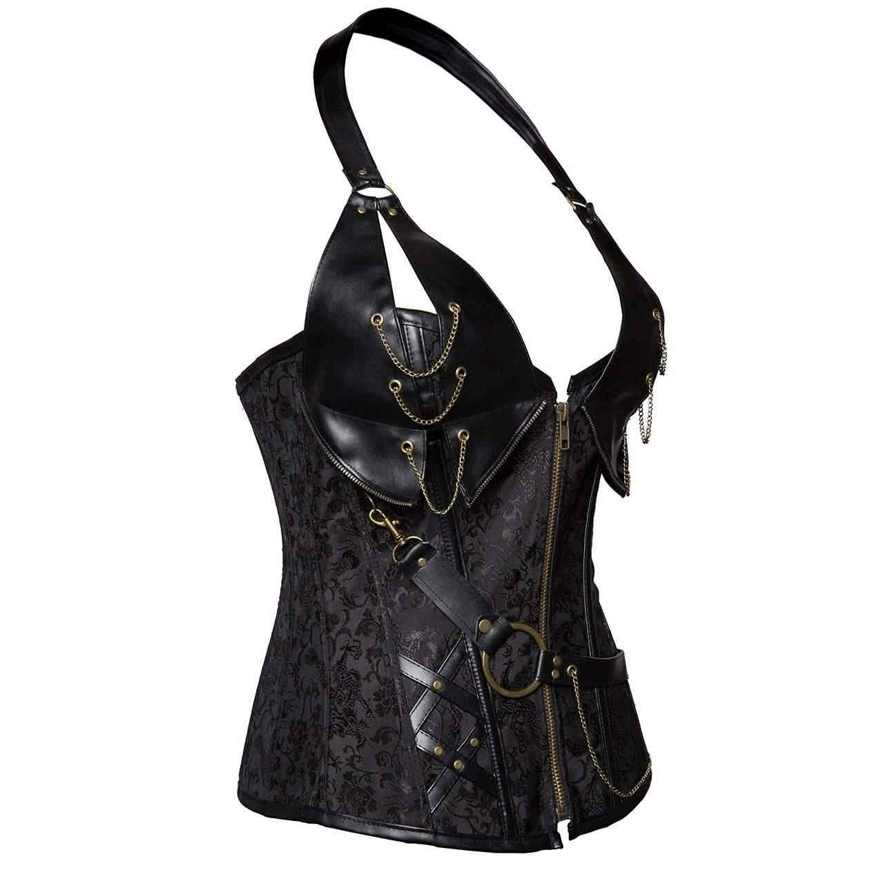 Court Punk Leather Corset