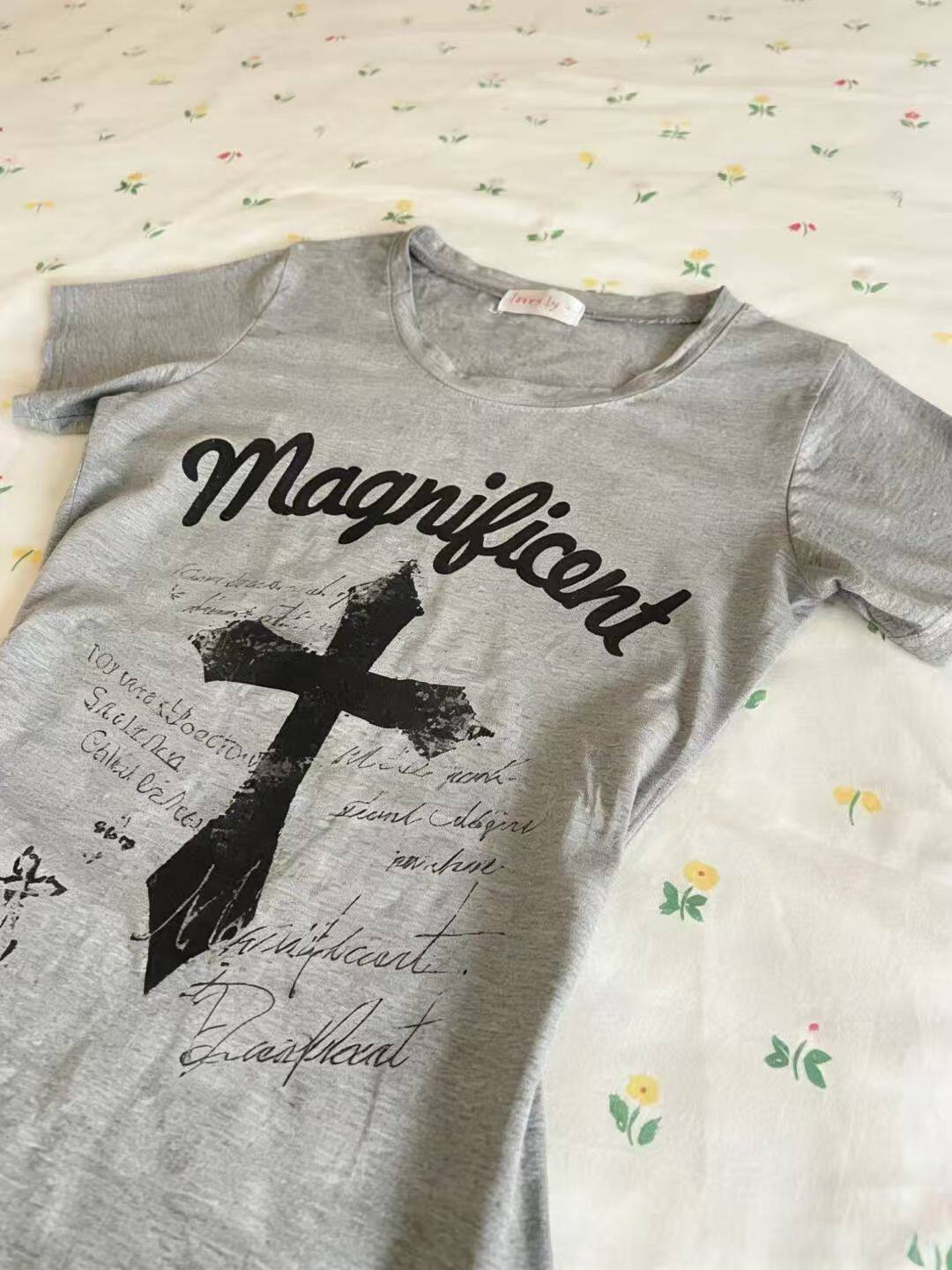 gray cross vintage shirt