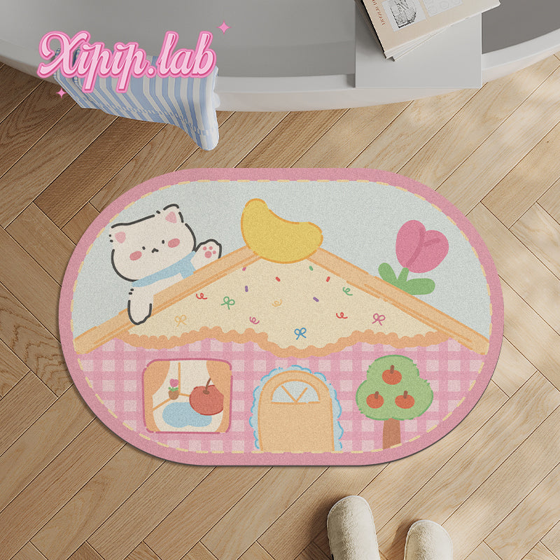 Cute cartoon household bathroom mat