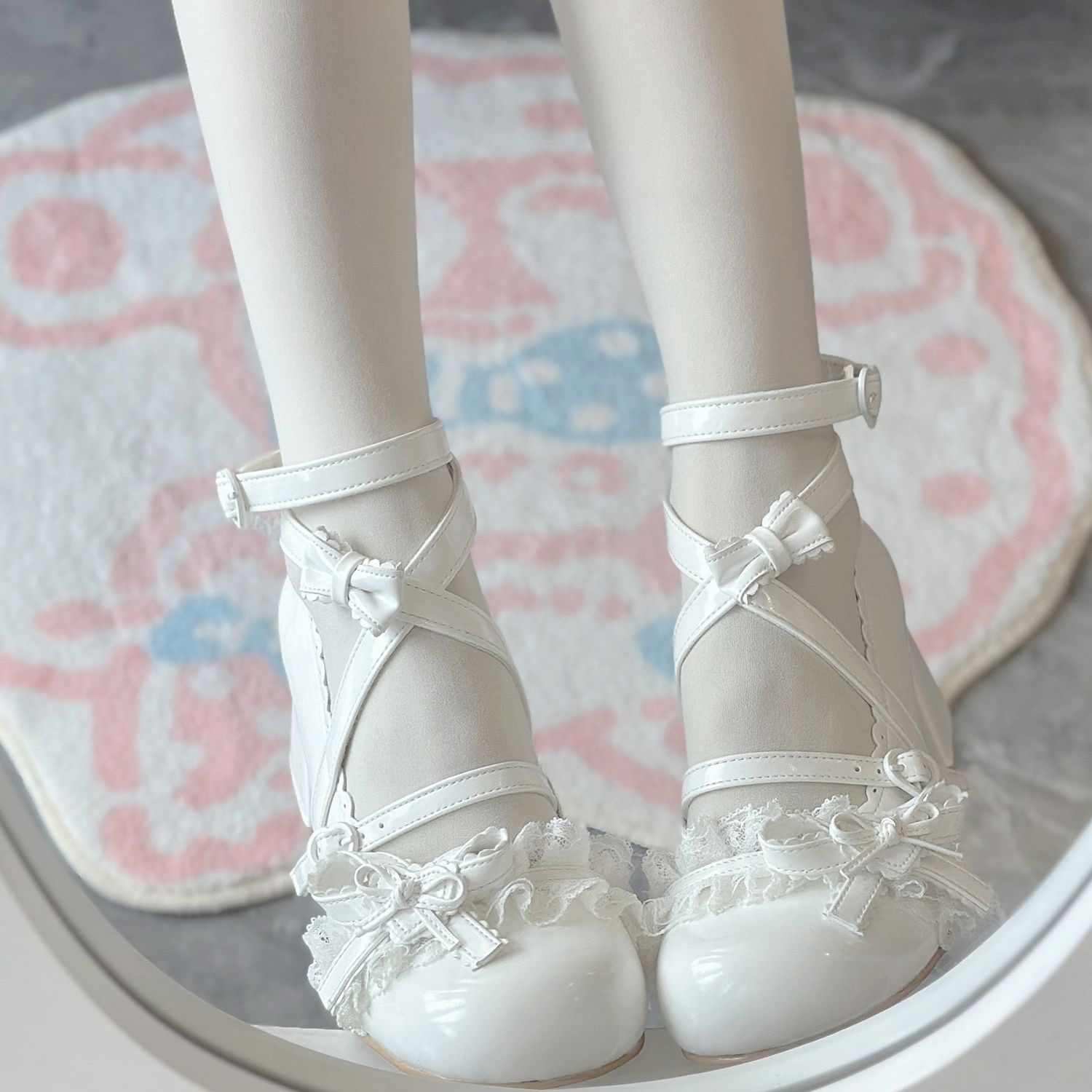 Ballet Lace Round Toe Lolita Shoes