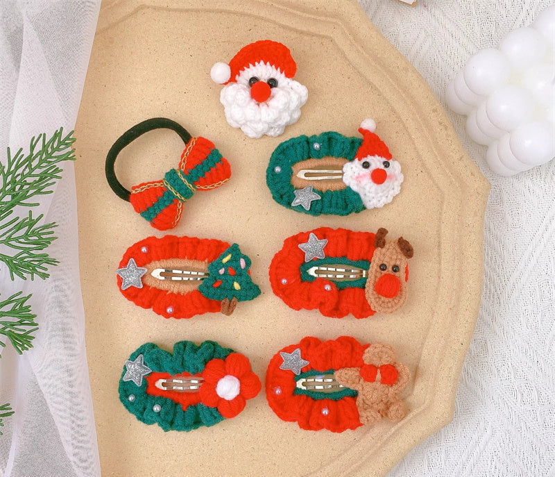 Christmas diy woolen hairpin