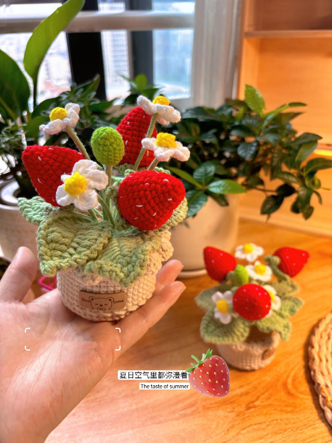 diy wool strawberry potted flower material package