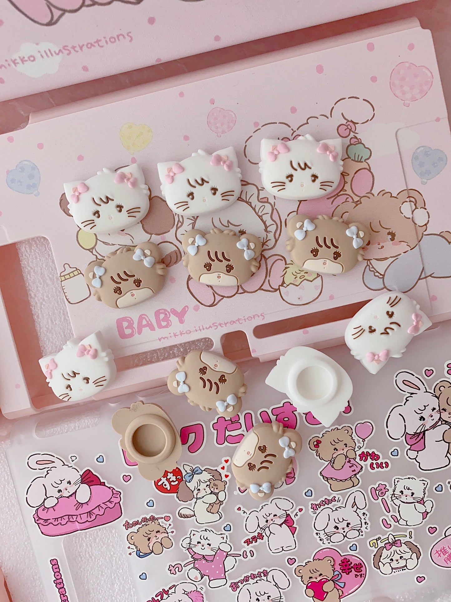 kawaii switch rocker cap silicone handle key cap