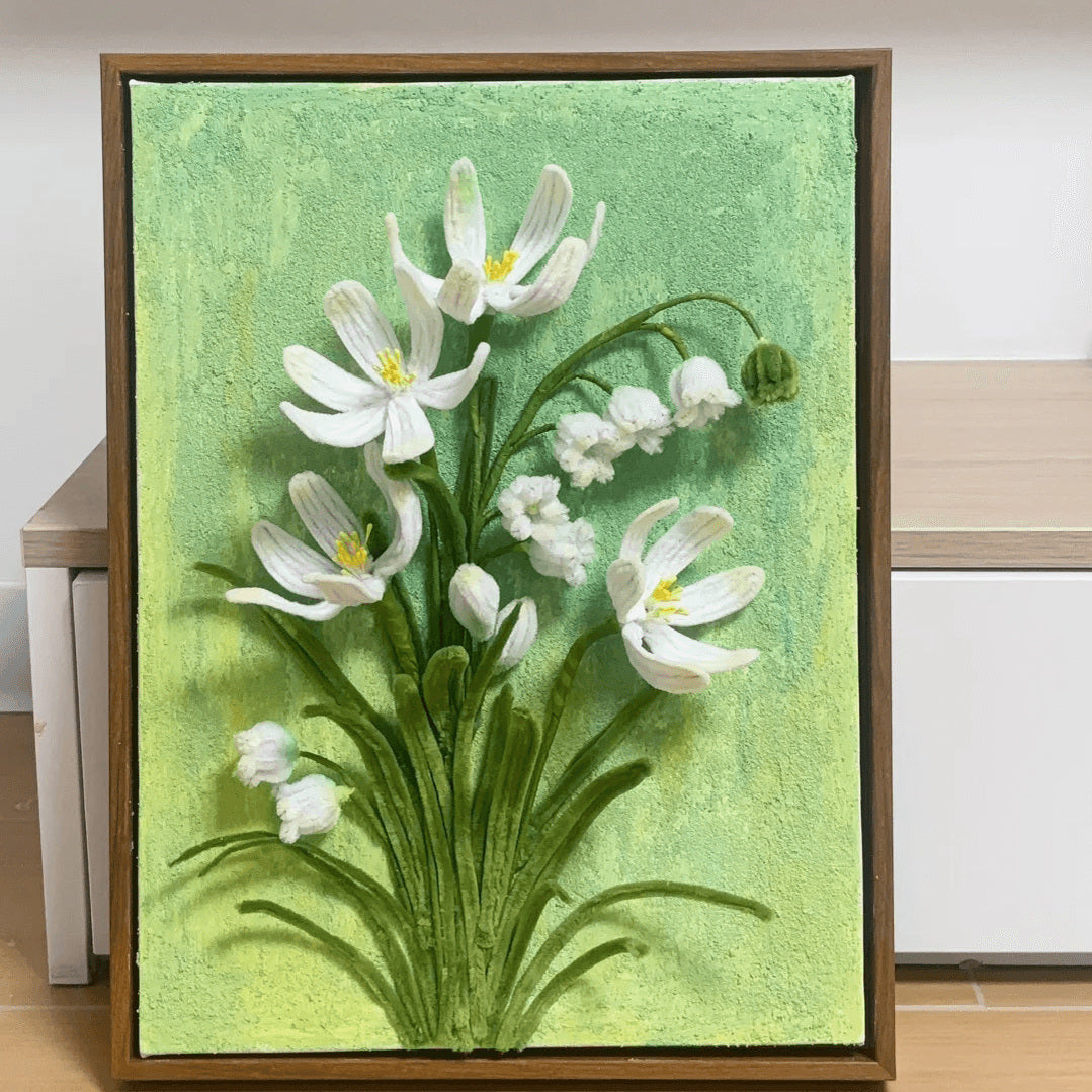 handmade Twist stick flower photo frame