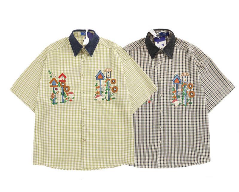 Embroidered Flower Casual Shirt