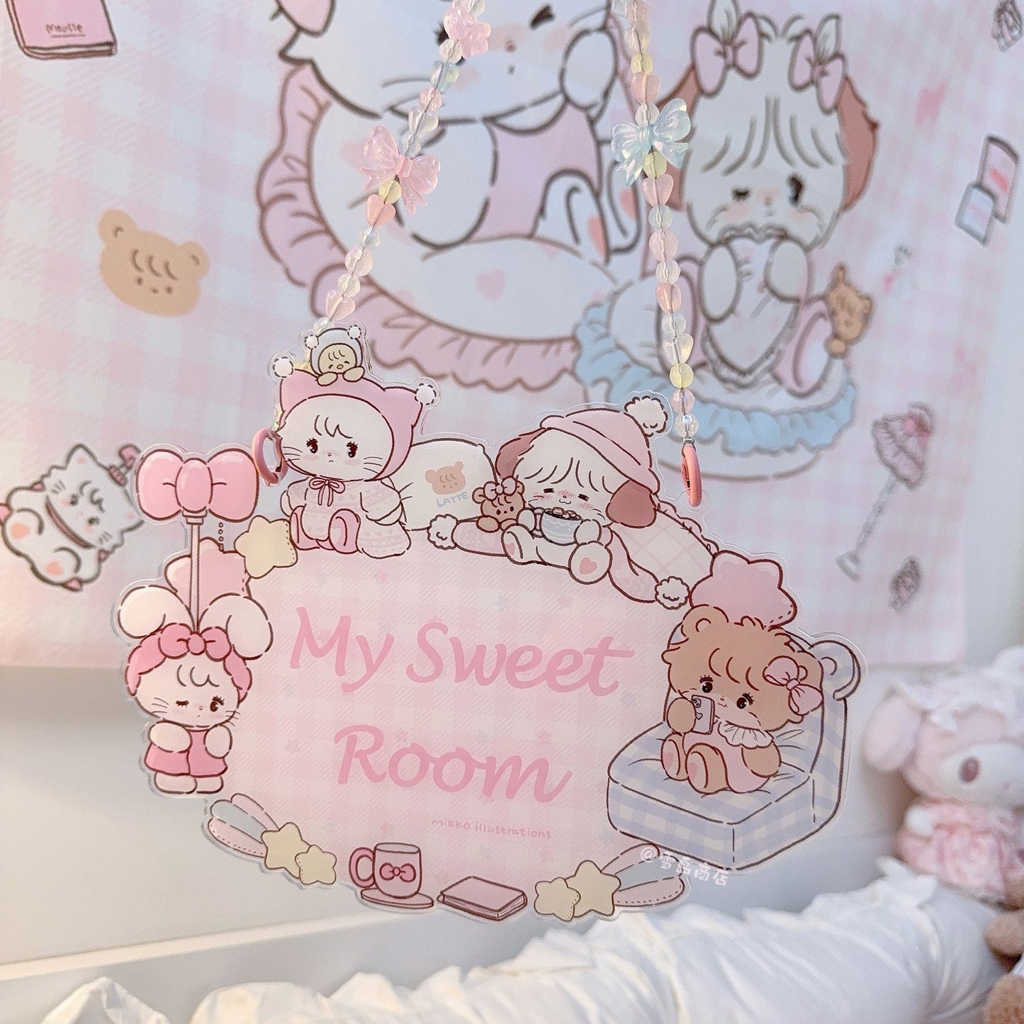 kawaii acrylic door plate