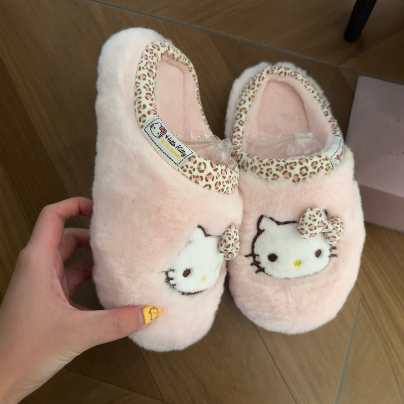 cute kitty winter cotton slippers