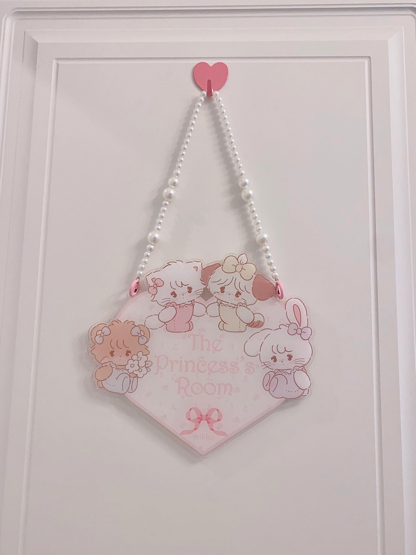cute princess acrylic door sign