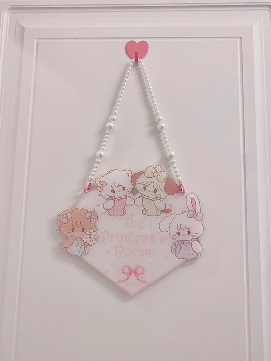 cute princess acrylic door sign