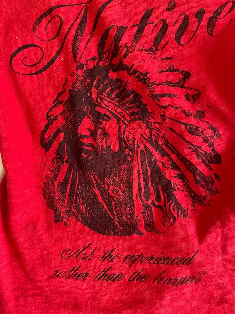 Goth Red Printed Tee