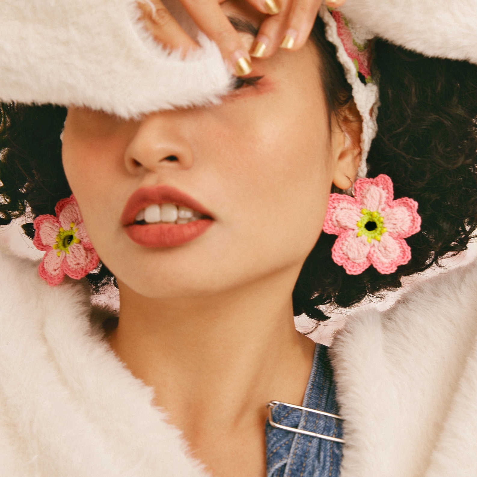 Cherry Blossom Crochet Earrings