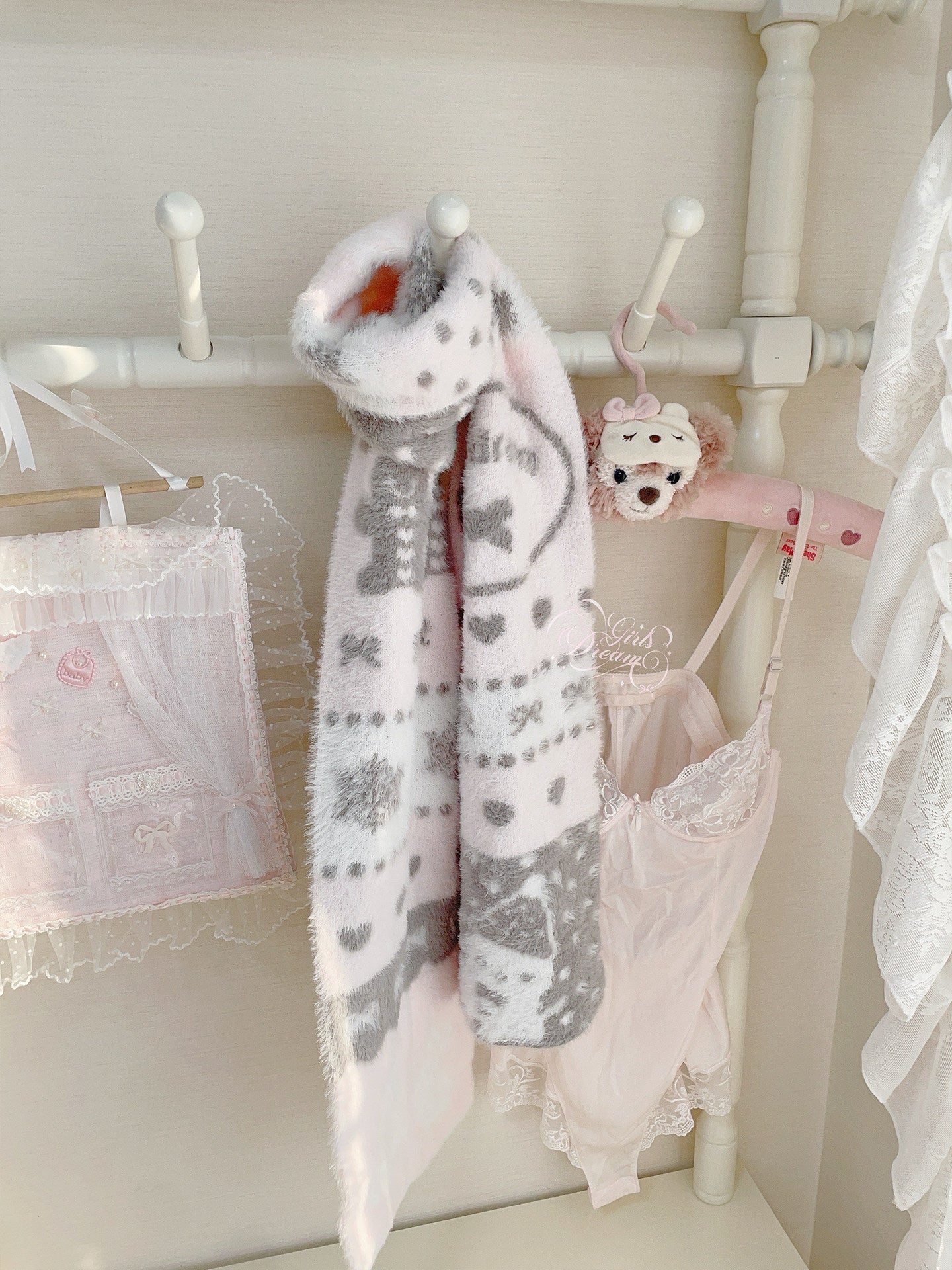 Winter bunny kawaii scarf