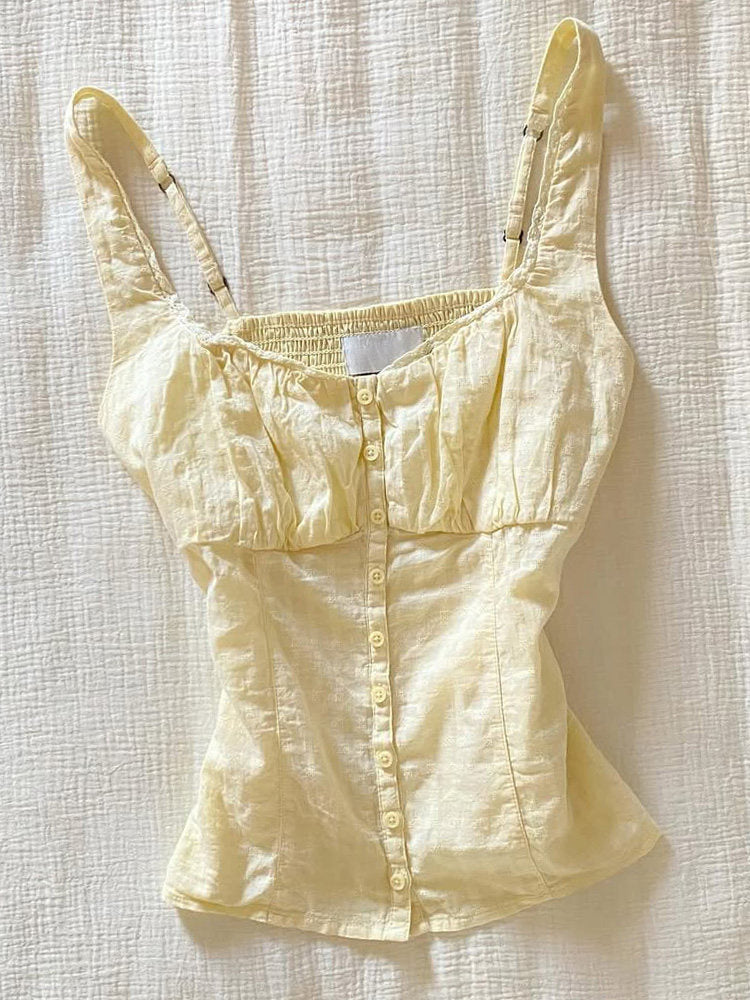 yellow vintage tank top